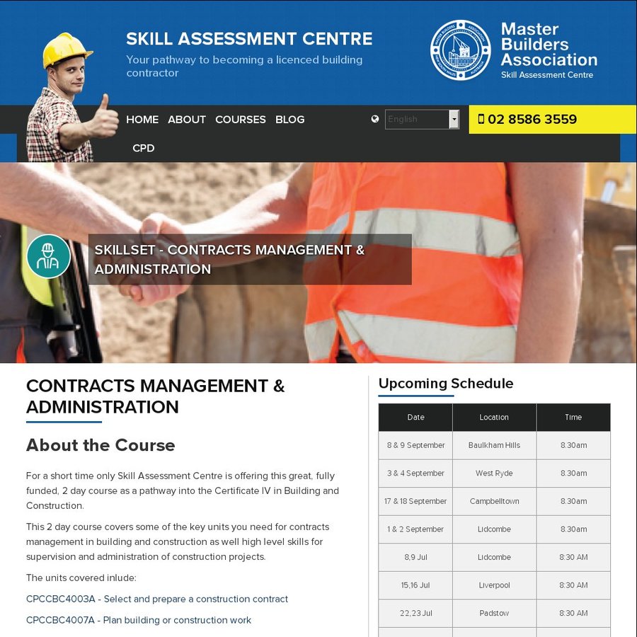 Free 2 Day Builders Licensing Pathway Course Skill Assessment (NSW