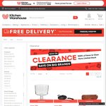 $10 off Clearance Category ($10 Minimum Spend) + $9.90 Delivery @ Kitchen Warehouse Online