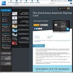 David Jones AmEx Credit Card - 30,000 Membership Points, $99 Annual Fee