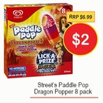 8x Paddle Pops "Dragon Popper" $2 ($0.25 Each) @ NQR [VIC]