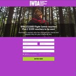 Win a $2,000 or 1 of 2 $500 Flight Centre Vouchers from IWDA