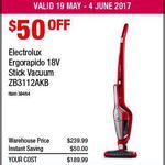 Costco - Electrolux Ergorapido 18V Stick Vacuum $189.99 - Membership Required