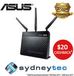 Asus RT-AC68U $188 (Plus $20 EFTPOS Card via Redemption) @ Sydneytec eBay