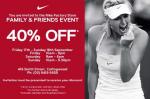 40% off Family and Friends Sale. Nike Outlet. Smith St Melbourne