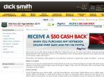 PayPal $50 Cashback When You Purchase Any Notebook over $600 @Dick Smith