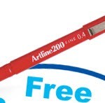 Free!!! Artline Pen!