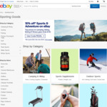 eBay - 15% off Sporting and Adventure (Minimum Spend $50, Max Discount $500)