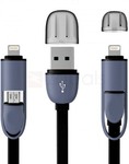 1m 2 in 1 8pin+Micro USB Cable Charge Data Sync for Android / iPhone US $0.20 postage (~ AU $0.27) @ Zapals
