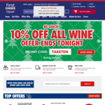 10% off All Wines (Excludes Penfolds) @ First Choice Liquor