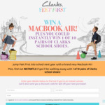 Win a 13" MacBook Air Worth $1,499 or 1 of 10 Pairs of Clarks School Shoes Worth $139.95 from Brand Collective Pty Ltd