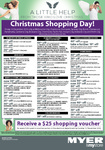 Myer Christmas Shopping Day, Friday 10/12/2010