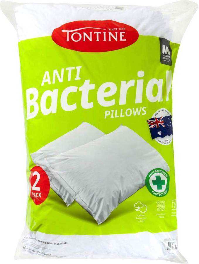 Tontine Anti-Bacterial Pillows 2pk $10 