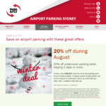 Sydney Airport Park and Fly 20% off during August When You Stay 2 Days or More