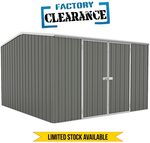40% off Factory Clearance - Eco Garden Shed 3m X 2.26m X 2m in Grey $349 Free Delivery to Metro @ Simply Sheds