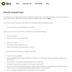 Ola: Free Ride to The Airport (up to $30) (First 1000) (Velocity Frequent Flyer Membership Number Required - Register for Free)