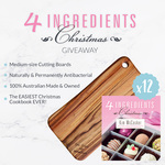 Win 1 of 12 Cutting Board & Cookbook Prize Packs Worth $83.99 from 4 Ingredients