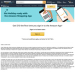 10 Off Your Order The First Time You Sign In To The Amazon App