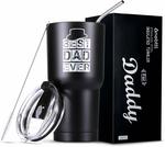 Onebttl Best Dad Ever Mug, Stainless Steel Tumbler 30oz $17.99 + Delivery ($0 with Prime/ $39 Spend) @ Bestore Amazon AU