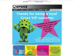 Crocs - A Free Gift ! Just Pop into a Crocs Store and Say Hello‏ - VIC & QLD