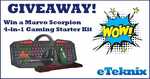 Win 1 of 3 Marvo Scorpion 4-in-1 Gaming Starter Kits from eTeknix