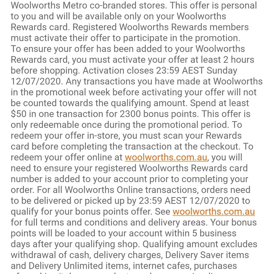 woolworths-rewards-earn-2300-points-when-you-spend-50-activation