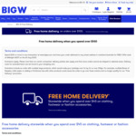 Free Home Delivery on $100+ Orders (Exclusions Apply Including Bulky Items) @ BIG W