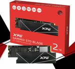 ADATA XPG GAMMIX S70 Blade 2TB PCIe Gen 4 M.2 NVMe SSD $360.57 + Delivery ($0 with Prime) @ Amazon UK via AU