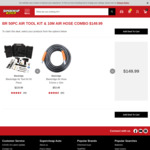 Black Ridge 50 Piece Air Tool Kit + 10m Air Hose Combo $149.99 (Was $273.48) + Delivery ($0 C&C/ in-Store) @ Supercheap Auto