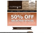 50% off Selected Florsheim Shoes