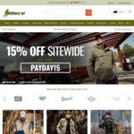 15% off Sitewide + $12.95 Delivery @ Military 1st