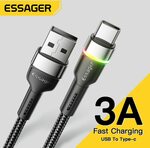 Essager USB to USB-C Nylon Braided RGB Cable 0.5m US$1.24 (Expired), 1m US$2.11 (~A$2.89) Shipped @ ESSAGER Flagship AliExpress