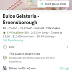 [VIC] Half Price Gelato, Sorbets & Ice Cream Cakes with $25 Min Spend @ Dulce Gelateria, Greensborough via Deliveroo