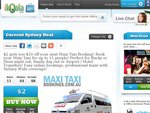 $2 for $10 off Your Next Maxi Taxi Booking. Save 80%. 12 Months to Redeem. Sydney Greater Metro