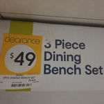 [NSW] Anko 3-Piece Dining Bench Set $49 @ Kmart (in Selected Stores Only)