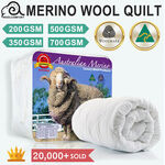 Merino Wool Quilt (Australian Made) from $42.40 ($41.34 with eBay Plus) Delivered @ Linen Dream eBay
