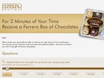 Ferrero Chocolates for Free for Doing a Survey (Not bad if you like Ferrero)