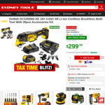 Dewalt 18V Multi Tool 4Ah with 35pc Accessories T-Stack Pack $299 & Free Shipping @ Sydney Tools
