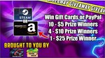 Win 10x $5 Gift Cards, 4x $10 Gift Cards, or a $25 Gift Card from DragonBlogger