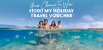 Win a $1,000 My Holiday Travel Voucher from My Holiday Centre