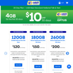 Catch Connect 1-Year Prepaid Mobile with Bonus Data: 120GB+60GB $150, 200GB+60GB $200 @ Catch Connect