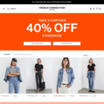 40% off Storewide + $10 Delivery ($0 with $100 Order) @ French Connection