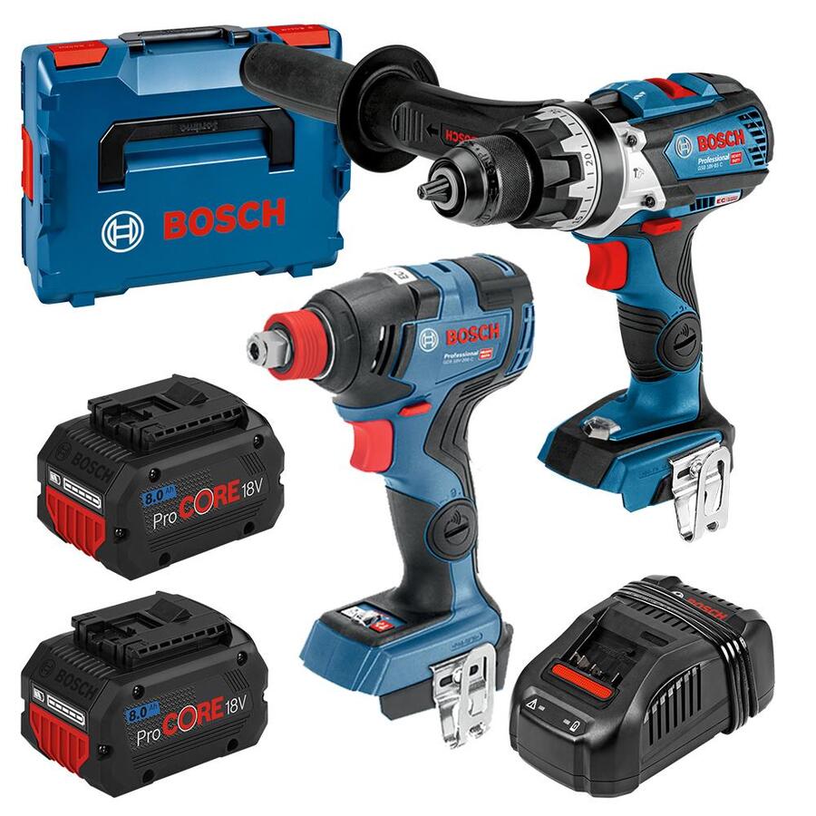 Bosch 18V Heavy Duty Drill & Driver 2x8.0Ah Combo with Redemption Offer ...