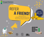 Signup & Refer a Friend to Charged Battery & Get 10% off on Next Purchase (Stackable Up to a Maximum of 100% Off)