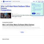 Win 1 of 5 copies of Star Wars Outlaws for Xbox Series X/S from Student Edge