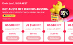 A$10 off A$100+ Orders When Paying with PayPal Pay in 4 (1 Redemption per Customer) @ AliExpress