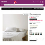 Vue Super Soft Microfibre Sheet Set, All Sizes $29 + Delivery (Free over $99 / $0 C&C ) @ MYER