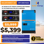 Victron Multiplus II 48/5000 Inverter & 2x 51.2V 100Ah (Total of 10kWh) LiFePO4 Batteries $5399 Delivered @ Muller Energy