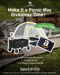 Win a US$500 Amazon Gift Card, 1 of 20 Tents or 1 of 15 Carts from Camel Outdoors US