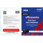 Reduced Purchase Fee on Officeworks Visa Gift Card: $500 Card for $503, $750 for $754, $1,000 for $1,004 Del/C&C @ Officeworks