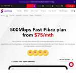 OptiComm FTTP 500/50 $75/Month, 1000/100 $85/Month for 6 Months for New Customers (Ongoing $95/Month, $115/Month) @ Superloop